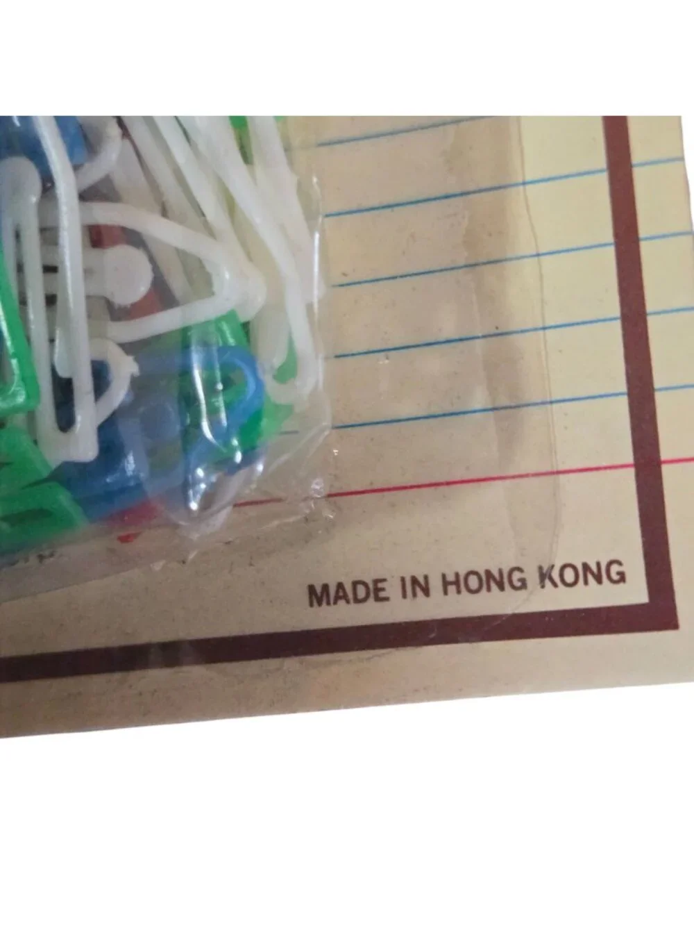 100 Assorted Plastic Clips Multi Color New Old Stock Vintage Target Office